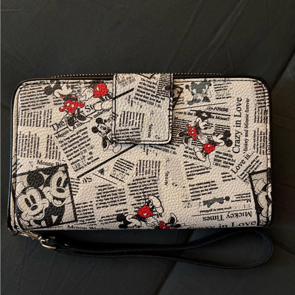 Mickey Mouse Newspaper Print Wallet